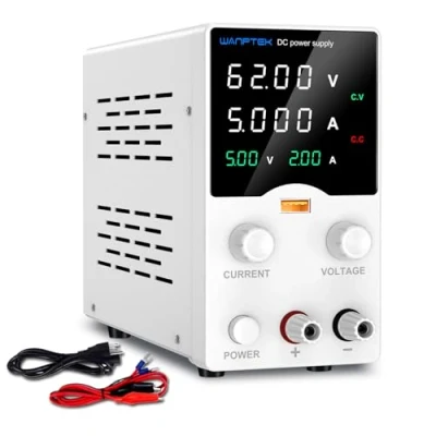 Image de Alimentation Laboratoire 60V 5A, Stabilisée Réglable avec Affichage LED à 4 Chiffres de Haute précision DC Variable encodeur Charge Rapide USB