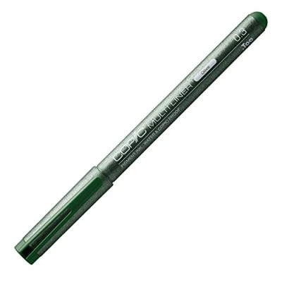 Image de COPIC Multiliner 0,3 mm, Olive, Feutre fin à pointe fine et encre pigments résistante l&#039;eau