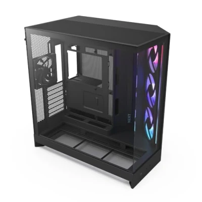 Image de NZXT H9 Flow RGB (2025) Grand boîtier PC ATX Mid Tower à Double Chambre pour Flux d&#039;air Comprend 1 unité de Ventilateur 420 mm et 120 Noir