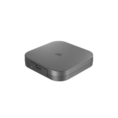 Image de Corsair EX400U 2To USB4 Externe Portable USB Type C SSD USB4, Connexions 3.2 Gen2 2x2, Jusqu&#039;à 40Gops, Plug and Play, MagSafe, Câble vers (USB4) Inclus Windows PC, iOS Mac Gris
