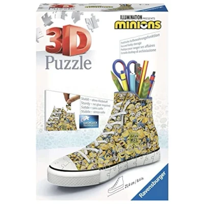 Image de Ravensburger Puzzle 3D Sneaker Minions 2 Pot à crayons A partir de 8 ans 108 pièces numérotées assembler sans colle Accessoires inclus 11262