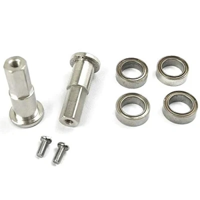 Image de Jdeijfev 5 mm Métallique Combinateur Roue Moyeu Hexagonal avec roulement Accessoires de Mise à niveau pour D12 1/10 RC Camion Pièces Voiture
