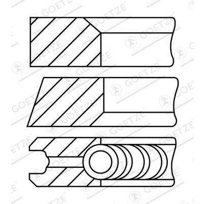 Image de Jeu de segments piston GOETZE 08 123407 40