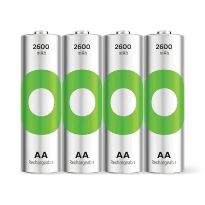 Image de GP RECYKO Lot de 4 Piles AA Mignon NiMH 2600 mAh 1,2 V