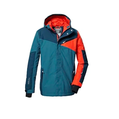 Image de killtec Garçon Ksw 387 Bys Jckt Veste De Ski Fonctionnelle Avec Capuche Et Jupe Pare neige, Océan, 140 EU