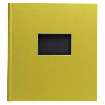 Image de Exacompta Réf. 16089E 1 Album photo livre Pop&#039;N Co 300 photos 60 pages noires format 29 x 32 cm couverture en tissu couleur Lime avec fenêtre de personnalisation