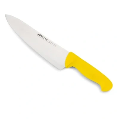 Image de Arcos Séries 2900 Couteau du Chef à Découper Lame Acier Inoxydable Nitrum 250 mm Manche Polypropylène Couleur Jaune