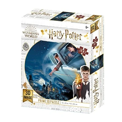 Image de PRIME 3D Potter Harry Flying Over Hogwarts Anglia Puzzle lenticulaire Ron dans Le Ford an, 33011, Multicolore, 46cm x 31cm