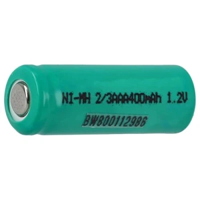 Image de vhbw Batterie 2/3AAA NI MH 400mAh (1.2V) Flattop pour la Fabrication de modèles, éclairage Solaire, téléphone, etc.