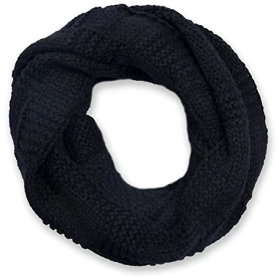Image de styleBREAKER écharpe loop tricotée avec motif patenté, mailles fines unies, d&#039;hiver, unisexe 01018152, couleur:Noir