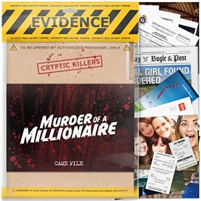 Image de Unsolved Murder mystery game Cold Case Files Investigation Crystal Killers Detective clues/evidence Solve the crime For individuals, dates nights &amp; party groups « of a millionaire »