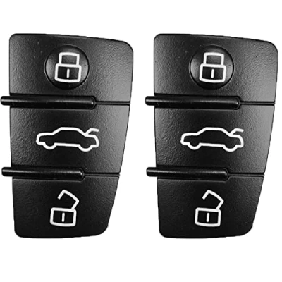 Image de Lot de 2 touches clé voiture 3 boutons Compatible avec pliante Audi A1 8X A3 8P 8V A4 B7 A6 C6 TT 8J Q3 8U Q7 4L