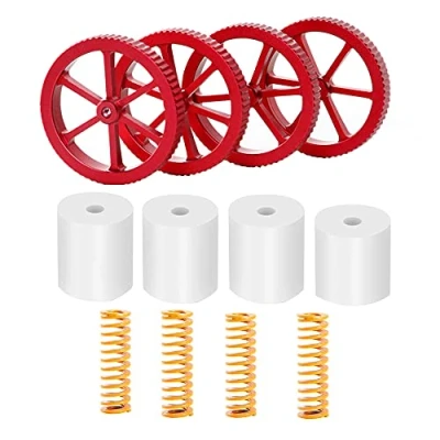 Image de Écrous de nivellement originaux en métal et ressorts silicone pour lit chauffant imprimante 3D Ender 3 V2 / Pro, CR 10S Pro CR10 V2/Mini, 5 Plus (écrous lit)