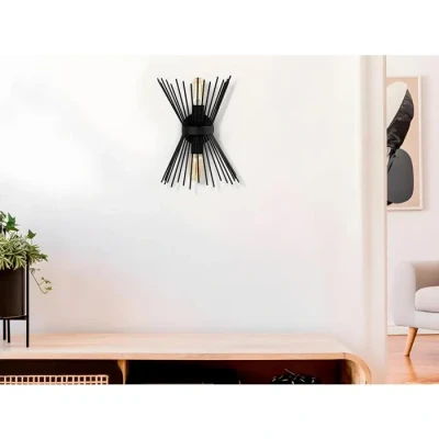 Image de Applique murale filaire en métal KIRPI H. 33 cm Noir