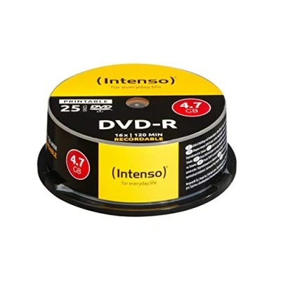 Image de DVD R Intenso 16x 4.7 Go Spindle de 25 Surface imprimable par jet d&#039;encre