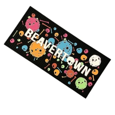 Image de Beavertown Grand tapis de bar en caoutchouc Noir 50 x 24 cm
