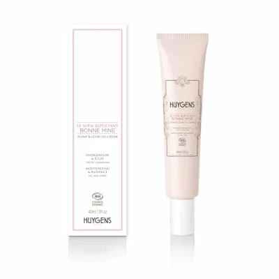 Image de HUYGENS Le Soin Repulpant Bonne Mine BIO Gel Crème hydratant à l&#039;hibiscus rouge Made in France (40ml)