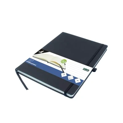Image de Kangaro Cahier A4 ligné noir PU HC 96 feuilles 80g