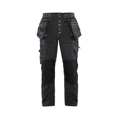 Image de Blaklader 19991141 Pantalon artisanal extensible X1900, Bleu marine / Noir, taille C152