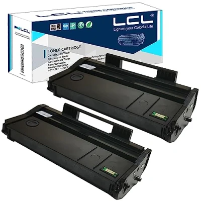 Image de LCL Cartouche de Toner Compatible 407166 SP100 SP112 (2 Noir) Remplacement pour Ricoh Aficio SP 100,SP 100E,SP 100SU,SP 100SF,SP 112,SP 112SU,SP 112SF