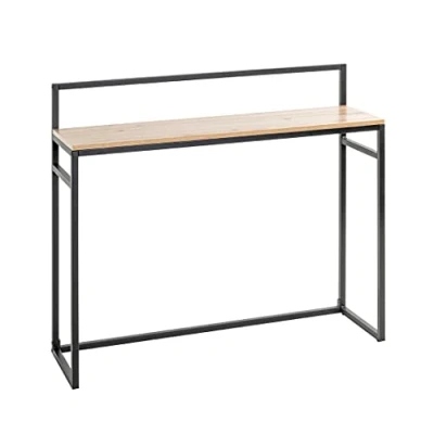 Image de HAKU Möbel Console, MDF, Chêne, Noir, L 100 X P 30 H 89 cm