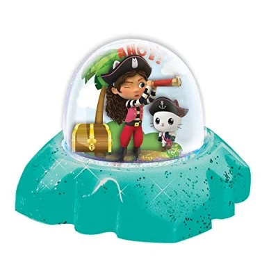 Image de Cefa Toys Boules de neige La maison poupées Gabby, comprend 2 dômes, bases transparentes, l&#039;argile et des motifs pour créer décorer, convient aux enfants à partir 6 ans