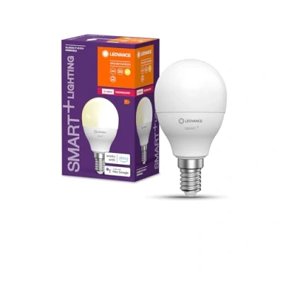Image de LEDVANCE Lampe LED intelligente avec technologie ZigBee, E14 base, optique dépolie ,Blanc chaud (2700K), 470 Lumen, Remplacement de la traditionnelle 40W Ampoules 1 Pack