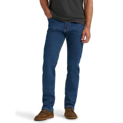 Image de Wrangler Authentics Coupe régulière Comfort Flex Waist Jean: Vaqueros Con Corte Normal Y Cintura Cómoda. 2 Ans, Dark Stonewash, 35W x 32L Homme