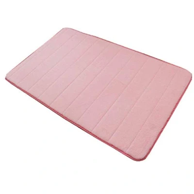 Image de VSUSN Tapis de Bain Absorbant et antidérapant en Mousse à mémoire Forme, Microfibre, Rosa, 50 x 80 cm