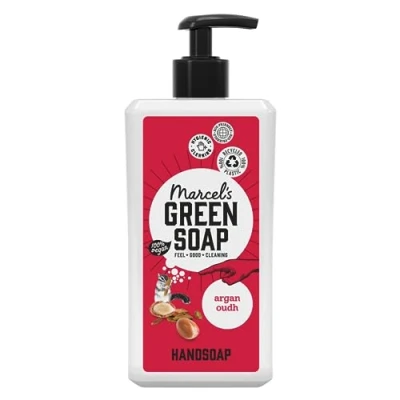 Image de Marcel&#039;s Green Soap savon pour les mains Argan et Oudh Distributeur de 100% Eco friendly Vegan 97% Biodegradable 250 ML