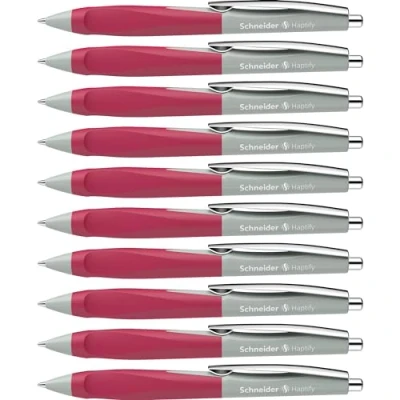 Image de Schneider 135329 Haptify Lot de 10 stylos à bille, épaisseur trait M, couleur l&#039;encre : bleue, gris sauge, magenta