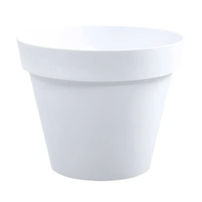 Image de EDA Pot de fleur rond Toscane Ø 30 x H 26 cm 10 L Blanc