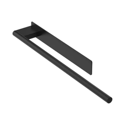 Image de Ibergrif M34453B, Porte Serviette Salle de Bain sans Perçage, Serviettes Mural en INOX, Adhésif 3M, 39 CM, Noir