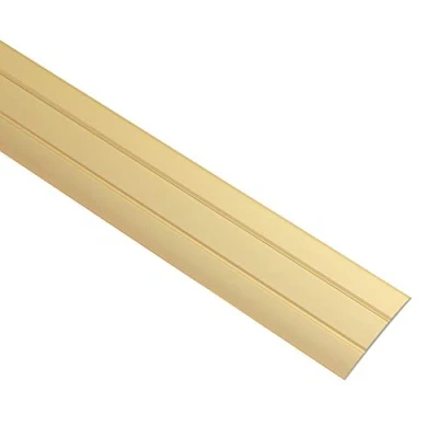 Image de Gedotec Seuil de Porte Barre Autocollant Largeur 37 mm Baguette Recouvrement 100 cm 1 Pièce Profil transition Sol Laiton Anodisé Rail en aluminium plat