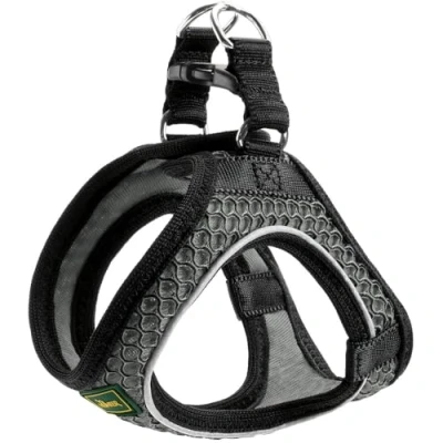 Image de HUNTER Harnais HILO COMFORT pour petits chiens avec maille et éléments réfléchissants, Anthracite, XS S