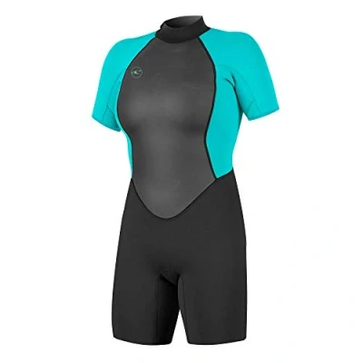 Image de ONEILL WETSUITS Reactor II Combinaison de Plongée Zippée À L&#039;arrière 2 Mm Femmes, Noir/Bleu Clair, 40
