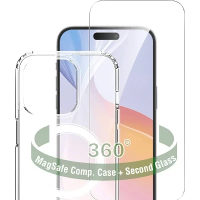 Image de Coque MagSafe pour iPhone 16 Pro Max Antichoc avec Verre Trempé 9H Transparent Neuf