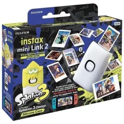 Image de Fujifilm Pack Appareil photo instantané Instax Mini Link 2 avec étui en silicone Splatoon 3 Blanc 4547410505603