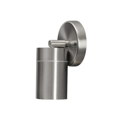Image de Konstsmide Modena 7598 000 Applique murale d&#039;extérieur réglable en acier inoxydable avec 1 ampoule GU10 Max 7 W Verre transparent IP44