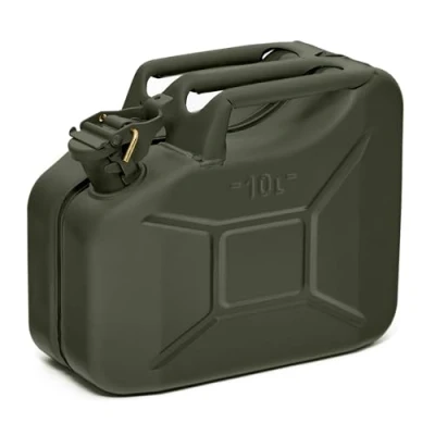 Image de BW© Jerrican en métal pour carburant 10 l Vert bronze RAL 6031 F9 Certifié TÜV et homologation ONU Fabriqué Europe