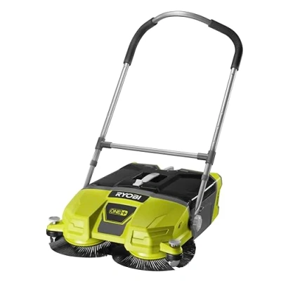 Image de RYOBI Balayeuse Motorisée 18V ONE+ Largeur Nettoyage 53cm, Vitesse Rotation 140 tr/min Poignées Réglables, 2 Brosses, 1 Collecteur Transparent 17L (Batterie et Chargeur non Inclus) R18SW3 0