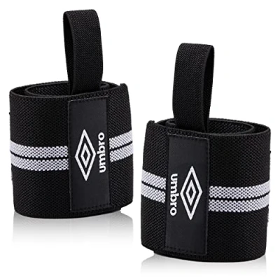 Image de Umbro Supports de Poignets avec Bande Pouce Fitness et Power Training 2 Pièces Noir