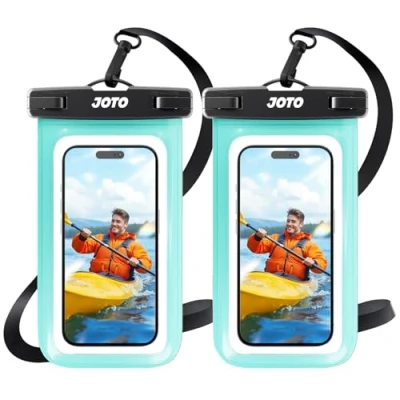 Image de JOTO 2 Pochettes Étanches Certifiée IPX8 iPhone 15/14/13/12/11 Mini Plus Pro Max XS XR X 8 7 SE, Samsung A14, A23, A33, Xiaomi Redmi Note, Housse Étanche Smartphone Jusqu&#039;à Pouces Vert