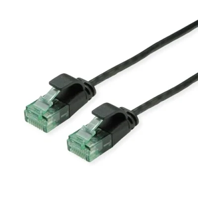 Image de ROLINE RM UTP DataCenter Câble Patch Cat.6A (Class EA), Slim, Noir, 0,3 m