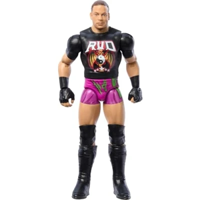 Image de Mattel WWE Figurine d&#039;action Rob Van Dam Main Event Series #151 de 15,2 cm à collectionner avec 10 points d&#039;articulation et un look réaliste