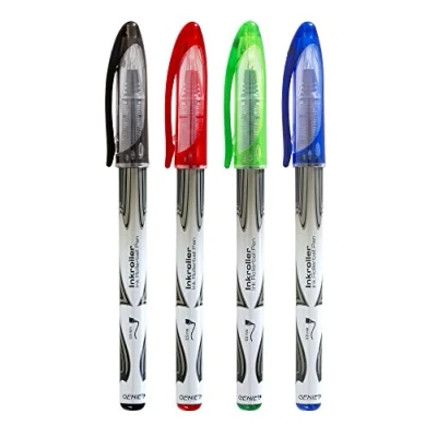Image de Stylo roller Genie 40018 classé par couleur, pour gaucher, lot de 12 Contenu : 4 x noir, rouge, 2 Bleu et vert