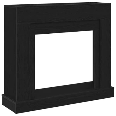 Image de vidaXL Cadre de cheminée chêne Noir 100x30x87,5 cm Bois d&#039;ingénierie, cheminée, Console Ensemble Tour