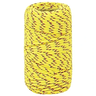 Image de vidaXL Corde de Bateau Levage Câble d&#039;Amarrage Ancrage Navire Lignes Gréement à Linge Jaune 2 mm 25 m Polypropylène