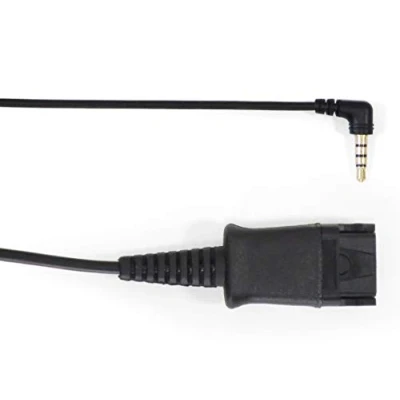 Image de Snom ACPJ câble Adaptateur de 3,5 mm pour connecter Le A100M/D et Casques d&#039;écoute au combiné DECT M25/M65/M85 ou Un Autre téléphone/téléphone/Ordinateur avec Une Prise Jack 00004344 Noir