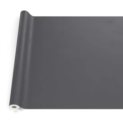 Image de ANRO Nappe en Toile cirée, Lavable, pour Table de Jardin, extérieur et intérieur, Bord coupé, Anthracite, 100 x 140 cm